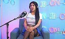 how busty latina mayaofi rides fuck machine to cameraman facial?