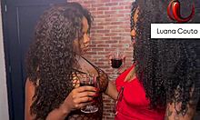 horny ebony cousin licks black pussy craving girl on girl cunilingus