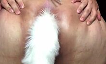 Big ass brazilian raposinha masturbates her huge clit in cosplay frenzy!