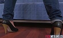 Curly haired 19yo amateur teen delivers tight ass pounding and facial cumshot