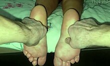 giving stepmom that relaxing foot massage she desperately needs