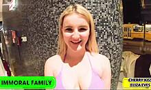 cherry kiss soaks room cumming hard from taboo step-sibling pounding