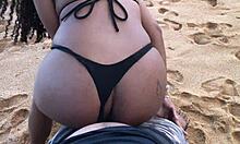 Met hot beach brunette, chat led to her fat ass pounded hard!