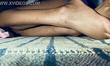 Check out this sexy petite latina's teasing toes and ass