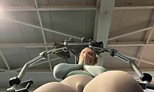 Watch This Big Tits Teen Finger Pussy to Orgasm Then Fuck Hard in Gym Workout!