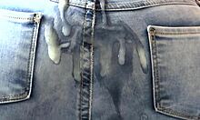 mature 58yo beauty moans for creampie ass fuck still in tight jeans