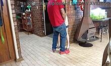 Blonde teen slut in heels caught husband cheating fucks standing with prostitute ripping clothes