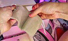 Huge Tits Tattoo Slave Pounded by Two Vibrators Deep in Pussy Orgasm