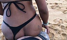 Met hot beach brunette, chat led to her fat ass pounded hard!