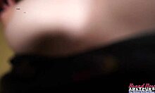 Petite blonde pixie rims then deepthroats before xmas pussy pounding