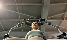 Watch This Big Tits Teen Finger Pussy to Orgasm Then Fuck Hard in Gym Workout!