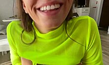 Yoya Grey bends over for rough doggystyle anal pounding as teen brunette babe farts out creampie