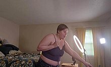 hey watch clara crisp bbw milf get ready for giantess fetish filming bts