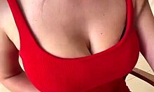 stepsister teases with her huge milky natural tits on cam