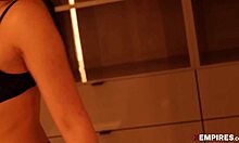 milf and teen tangle in steamy lesbian scissoring and seductive kisses