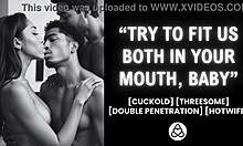 husband watches me take double blowjob creampie from bulls all over face