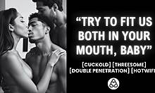 husband watches me take double blowjob creampie from bulls all over face