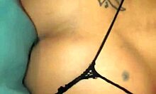 Home Video of Girlfriend's Thong Slip Revealing Wet Moaning Pussy