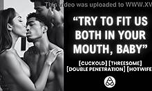 husband watches me take double blowjob creampie from bulls all over face