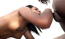 horny black teen 18yo rides her first huge bbc rough facefucking creampie