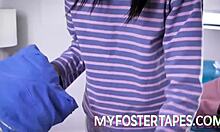 alexis tries leaving but foster parents fuck her curvy pussy to make her stay!