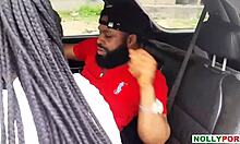 ladygold africa bounces on krissyjoh chris monster cock in outdoor car ebony fuck
