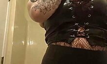 damn she's using lovesense toy while doing makeup slutty tease