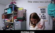 officer strips cute tiny virgin teen shoplifter then fucks to orgasm mazy myers