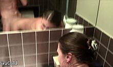 quick steamy toilet fuck ends with hot creampie in wet pussy 💦🍆