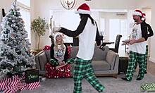 nikki rebel wants holiday foursome pounding with kay lovely?