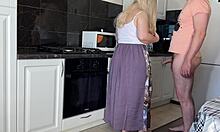 Stepmom's Massive Tits Burst Out as She Jerks Cock for Anal on Big Ass!