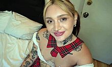 wheelchair-bound co-ed karlee rose slurps huge bbc for extra credit facial cumshot