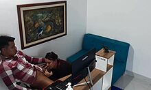 Horny Latina Secretary in Lingerie Begs Big Ass Fuck from Boss at Office Desk