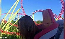 roller coaster ride leaves arinafox dripping wet in fishnets tears flowing