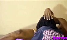 watch this african milf stroke and suck big black cock till creamy facial explosion, she moans hungrily