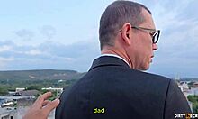 Stepfather's bride bent over fucked hard on wedding day