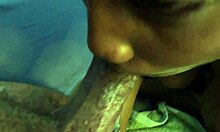 Ebony cumslut whore slurps deepthroat load from bbc master in submissive pov