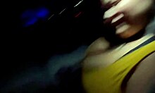 Hidden on Travel Bus I Jerk Off Huge Saggy Tits for Firegreen2 Pierced Nipples