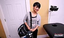 yo check petite brunette jae scott's pussy pounded deep cumshot swallow