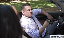 hey big ass shemale sucks cock for a free ride home