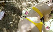 big cock pounds me hard in forest then cums in mouth i swallow!!