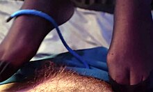 Metalera Chica Removes Long Boots For Stocking Footjob