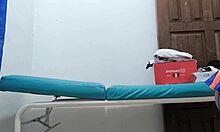 Kinky latina sub shoves anal plug deep during work hours on camera