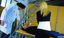 Karneval Threesome Sex with Funny Story and Hot German Teen Angelica Rough Panties Roleplay