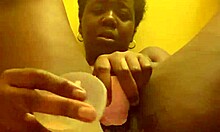 Damn! Ebony Amateur Rips Clothes for Extreme Wet Pussy Toy Solo!