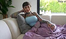 Hot goth housewife Tigerlilly cheats riding husbands best friend deepthroat doggystyle cowgirl tight pussy face fuck