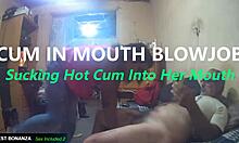 Cum in mouth blowjob sucks hot facial load deepthroat 😍 mouthful cumshot 💦