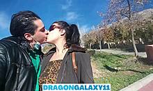 Risky Public Bus Deepthroat Blowjob with Homemade Indian Friend Almost Caught Flashing