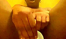 Damn! Ebony Amateur Rips Clothes for Extreme Wet Pussy Toy Solo!