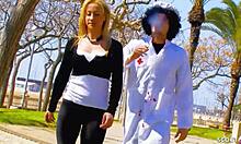 Karneval Threesome Sex with Funny Story and Hot German Teen Angelica Rough Panties Roleplay